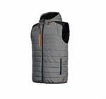 ***4063 GILET ISSA SMANICATO SOHO GRIGIO CON CAPPUCCIO