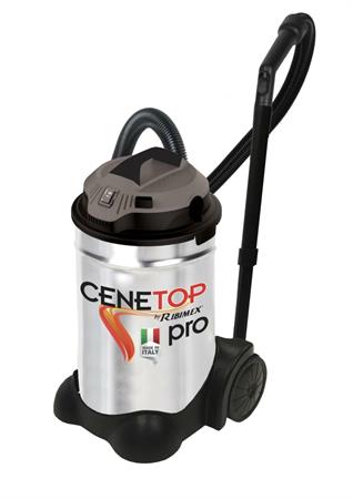 CENETOP PRO - ASPIRACENERE 1200W FUSTO INOX 30LT - PROFESS.