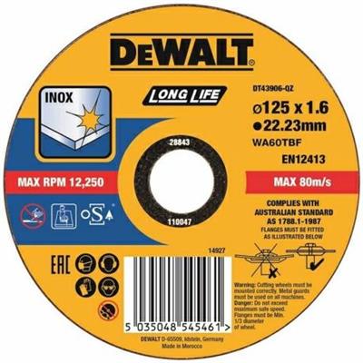 ***DT43906 DISCO DEWALT EXTREME      125X1,6 INOX