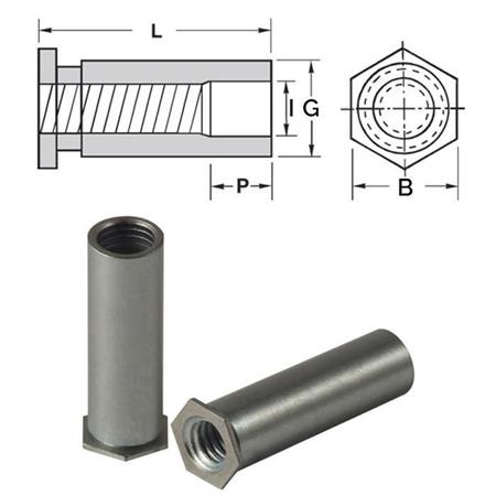 COLONNINE AUTOFISSANTI PASSANTI 15CFSO35M3-08 ZINCATE FORO 5,4