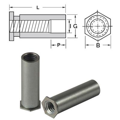 COLONNINE AUTOFISSANTI PASSANTI 15CFSO35M3-08 ZINCATE FORO 5,4