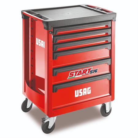 CARRELLO USAG START 516 ST6V 6 CASSETTI ROSSO VUOTO