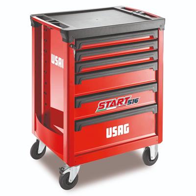 CARRELLO USAG START 516 ST6V 6 CASSETTI ROSSO VUOTO