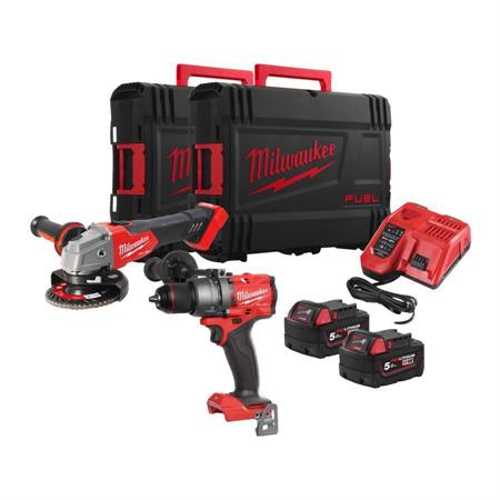 M18 FPP2E3-502X MILWAUKEE M18FPD3 + M18FSAG125X 2X5AH + CARIC.