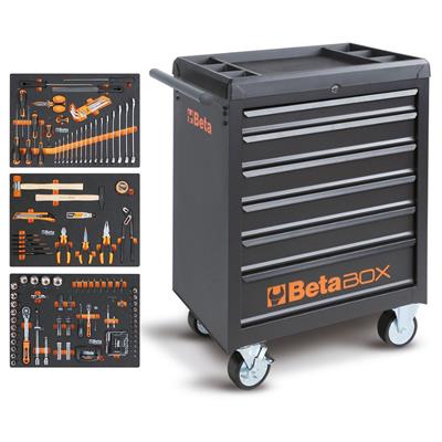 BETA C04 BOX NEW C/ASS.196 UTENSILI VU CARRELLO 6 CASSETTI