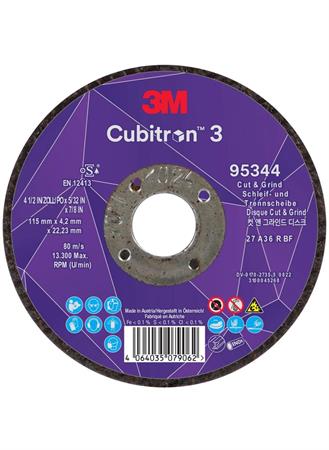 DISCO CUBITRON 3M TAGLIO E SBAVO 115X4,2 VIOLA