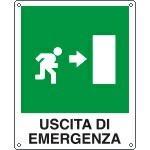 CARTELLO USCITA EMERGENZA A DX 400X500  20106Y