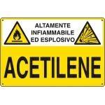 CARTELLO ACETILENE INFIAMMABILE 200X300 E2706