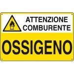 CARTELLO ATTENZIONE OSSIGENO 200X300 E2743