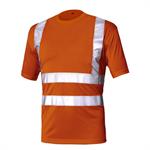 T-SHIRT BASIC AV ARANCIO CON BANDE RIFLETTENTI