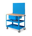 CARRELLO CLEVER LARGE CON RUOTE + 1 CASSETTO E PANNELLO RAL-5012