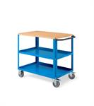 CARRELLO CLEVER1010 LARGE CON RUOTE E 2 PIANI RAL-5012
