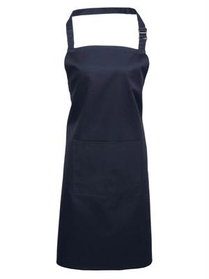 GREMBIULE COTONE CON TASCA COLORE BLU
