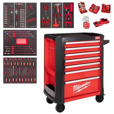 CP7 CARRELLO ROSSO MILWAUKEE 7 CASS. C/ASS AUTOMOTIVE