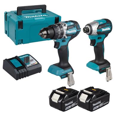 DLX2578T2J MAKITA KIT 18V DHP484+DTD158+BL1850Bx2+DC18RC