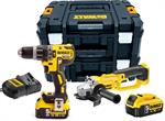 KIT DEWALT 18V BRUSH DCD796+DCF880 2 BATT.5AH