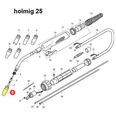 UGELLO GAS CONICO D.15 STD (BZ25)