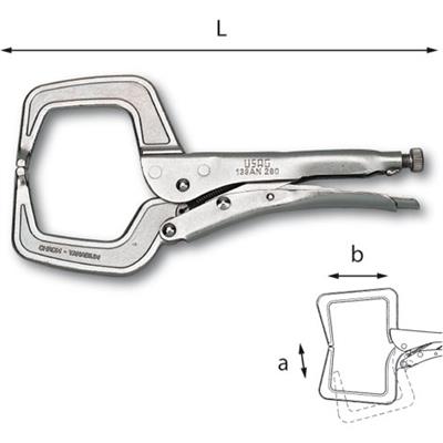 USAG 139 AN 280  PINZA AUTOBLOCCANTE GANASCE COLLO DI CIGNO
