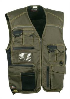 GILET COFRA EXPERT MULTITASCA COTONE/POLIESTERE BEIGE