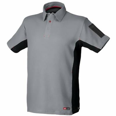 ***8170 POLO STRETCH M/CORTE COLORE GRIGIO