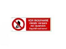 CARTELLO SEGNALATORE VIETATO INQUINARE 350X125  1842K