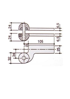 PERNO SUPERIORE AC7 OTTONE PER
