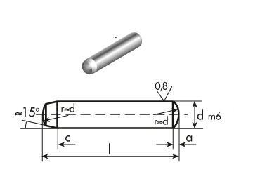 SPINA CILINDRICA TEMPERATA 6325   5X50