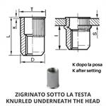 INSERTO ACCIAIO ITRG/C M. 5 CILINDRICO TESTA RIDOTTA (0,5-2,5)