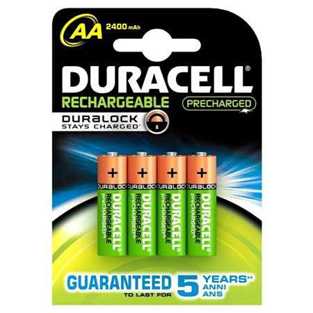 PILE DURACELL RICARICABILI STILO   (AA) 2450AH 4 PZ