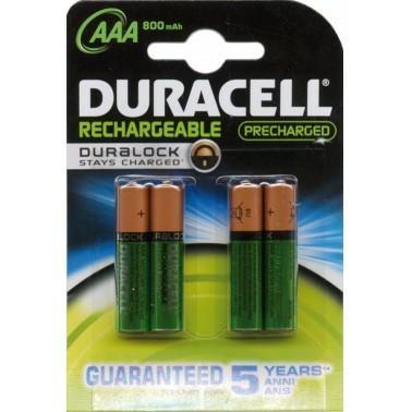 PILE DURACELL RICARICABILI  MINISTILO (AAA) 900AH   4PZ