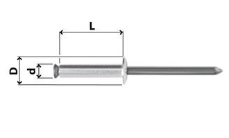 RIVETTI GRAF ALLUMINIO 4,8X12