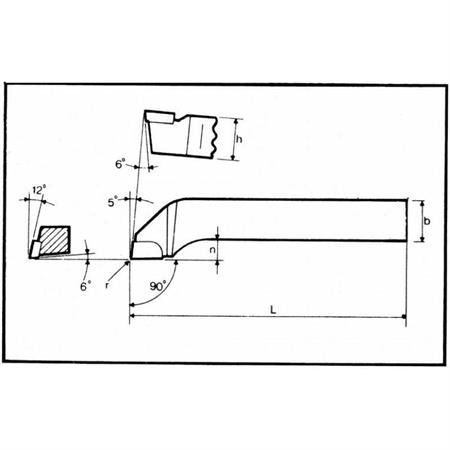 UTENSILE ISO 6 12X12 SFACCIARE -