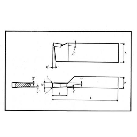 UTENSILE ISO 7  8X12 TRONCARE -   BRAS410912RP