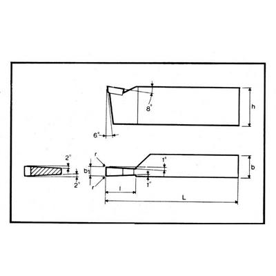 UTENSILE ISO 7  8X12 TRONCARE -   BRAS410912RP