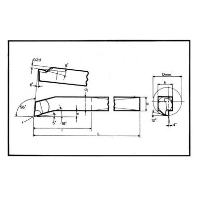 UTENSILE ISO 9 12X12 FORI CIECHI  BRAS411112RP