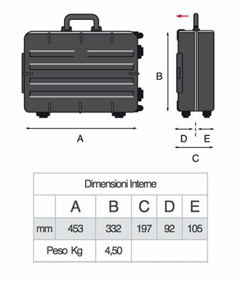 VALIGIA TROLLEY GT-LINE  REVO  WHEELS PTS 439X312X200